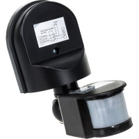 Детектор движения IEK ДД 008 1100Вт угол обз. 180град., дальн. 12м, IP44, черн. LDD10-008-1100-002