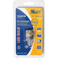 Светодиодная лампа KRAFT T20 W21W W3x16q 12v Yellow 9 LEDs KT 700078