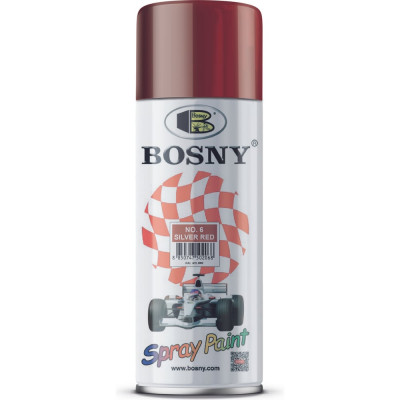 Акриловая краска Bosny аэрозоль, красный RAL 3020 6