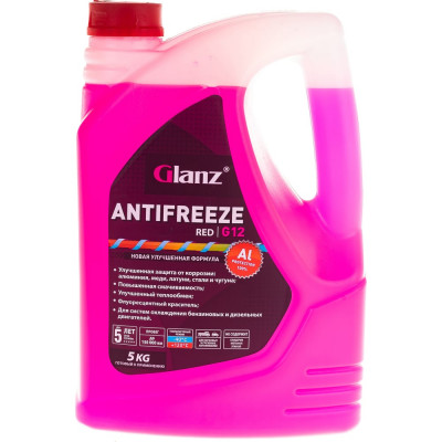Антифриз Glanz G-12 красный 5кг GL-004