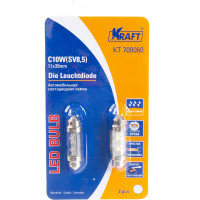 Светодиодная лампа KRAFT C15W SV8.5 11x39 white 2 LEDs KT 700060