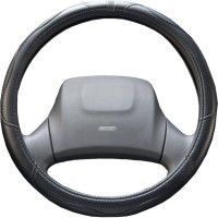 Оплетка SKYWAY Art-7 L черная экокожа S01102019