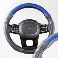 Оплетка SKYWAY Combo-4 M Черно/Синяя экокожа S01102390
