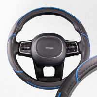 Оплетка SKYWAY Combo-5 M Черно/синяя экокожа S01102334