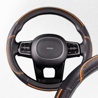 Оплетка SKYWAY Combo-5 M Черно/Оранжевая экокожа S01102335