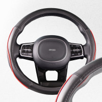 Оплетка SKYWAY Combo-7 M Черно/Красная экокожа S01102300
