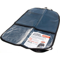 Защита спинки сиденья-органайзер SKYWAY ПВХ с карманом серая S06101006