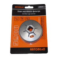 Ключ масляного фильтра АвтоDело 74 мм 14 граней 40523 11005
