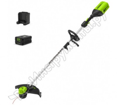 Greenworks триммер аккумуляторный gd60ltk2, 60v, 40 см, бесщеточный, с 1хакб 2 а.ч. и ЗУ 2103207ua