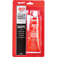 Силиконовый высокотемпературный герметик RUNWAY RW8500 красный, 85 г 54977
