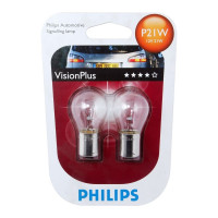 Автолампа PHILIPS P21W BA15s+60 VISION PLUS, 2шт 12V ,1,10 12498VPB2