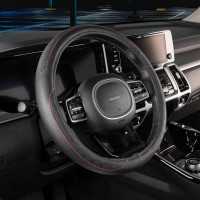 Оплетка SKYWAY Art-3 M черная экокожа S01102346