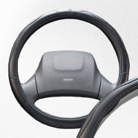 Оплетка SKYWAY Art-7 L черная экокожа S01102019