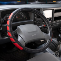 Оплетка SKYWAY Combo-2 L черно/красная экокожа S01102028