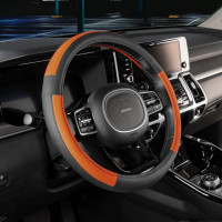 Оплетка SKYWAY Combo-3 M Черно/Оранжевая экокожа S01102362