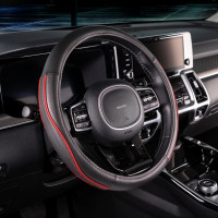 Оплетка SKYWAY Combo-7 M Черно/Красная экокожа S01102300