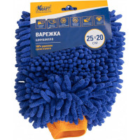 Губка для мытья из микрофибры Варежка-шиншилла 25x20 см KRAFT KT 860606