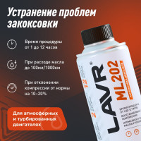 Раскоксовывание двигателя Lavr ML-202 185 мл Ln2502