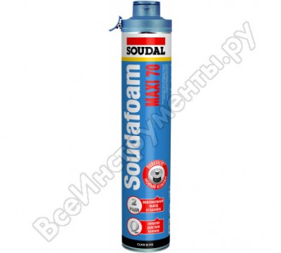 Soudal соудафоам макси 70 клик&фикс пистолетная пена 117565