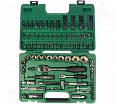 Sata набор торцевых головок из 86 предметов под воротки 1/4 и 1/2 дюйма метрический 09013