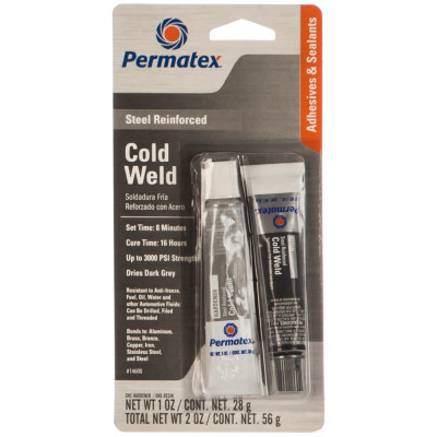 PERMATEX ХОЛОДНАЯ СВАРКА - СТАЛЬНОЙ КОМПАУНД /двухкомп./ /тюбики 28г.+28 г./ 14600