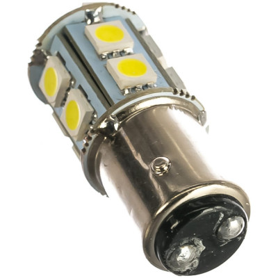 MEGAPOWER Автолампа T20W P27 7W W3x16q 5 SMD MEGA WHITE блистер 360лм 6000K 12V 1 50 57374