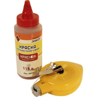 Энкор Набор разметочный мет.корп. 30м, краска красная 10126