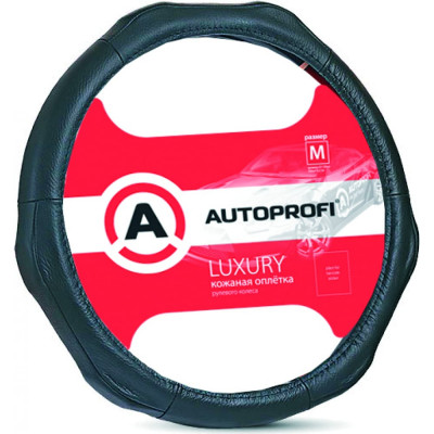 Оплетка руля AUTOPROFI LUXURY AP-1020 BK L