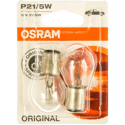 OSRAM Автолампа P21,5W BAY15d , 2шт 12V ,1,10 7528-02B