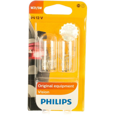 PHILIPS Автолампа W21,5W W3 16q , 2шт 12V ,1,10 12066B2