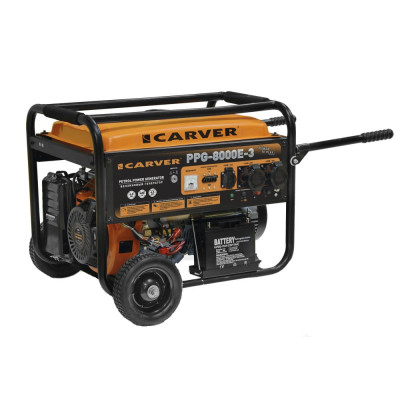 Бензиновый генератор CARVER PPG- 8000E-3 01.020.00013