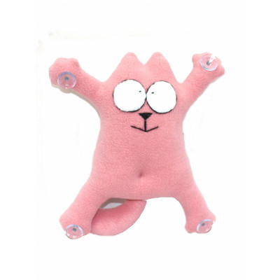 SNOOGY Игрушка Котофаня С присосками на стекло, розовый. SN-cat-big-fl-pink