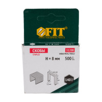 Скобы широкие Профи прямоугольные (8 мм; 500 шт.) FIT IT 31208