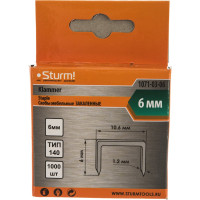 Скоба закаленная (1000 шт; 6 мм; Тип 140) для степлеров Sturm 1071-03-06