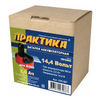 Аккумулятор (14.4 В; 2.0 А*ч; NiCd) для инструментов BOSCH коробка ПРАКТИКА 030-887