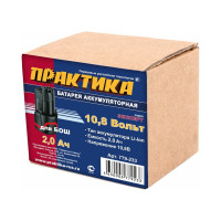 Аккумулятор (10.8 В; 2.0 А*ч; LiION) для инструментов BOSCH коробка ПРАКТИКА 779-233