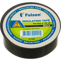 Изоляционная лента Folsen 15ммx10м черная 011504