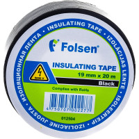 Изоляционная лента Folsen 19ммx20м черная 012504