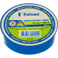 Изоляционная лента Folsen 19ммx20м синяя Premium от -18oC до +105oC 012102