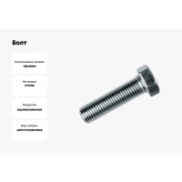 Болт КРЕП-КОМП полная резьба цинк DIN933 6х120 2кг (примерно 106 шт.) 6120ф
