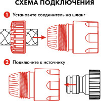 Набор поливочный (19 мм) 3 предмета QUATTRO ELEMENTI 241-284