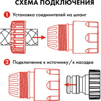 Набор поливочный (19 мм) 4 предмета QUATTRO ELEMENTI 241-260