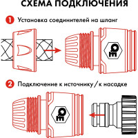 Набор поливочный (19 мм) 4 предмета QUATTRO ELEMENTI 646-201