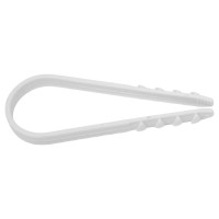 Круглый дюбель-хомут Росдюбель белый, 19-25, 100 шт. 15-0430