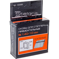 Cкоба каленая (1000 шт; 10x1.2 мм; Тип 140) для мебельного степлера Stelgrit 655008