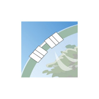 Зажим для крепления пленки к каркасу парника Grinda d=12 мм, 20 шт. 422317-12