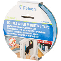 Универсальная лента для монтажа Folsen 19ммх5мx1,1мм чёрная вспененный РЕ 030820519