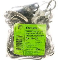 Круглый дюбель-хомут Росдюбель черный, 19-25, 100 шт. 15-0450