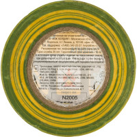 Изолента ПВХ 15мм, 20м, желто-зеленая IEK ИЭК UIZ-13-10-K52