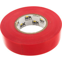 Изолента ПВХ 19мм, 20м, красная IEK ИЭК UIZ-20-10-K04